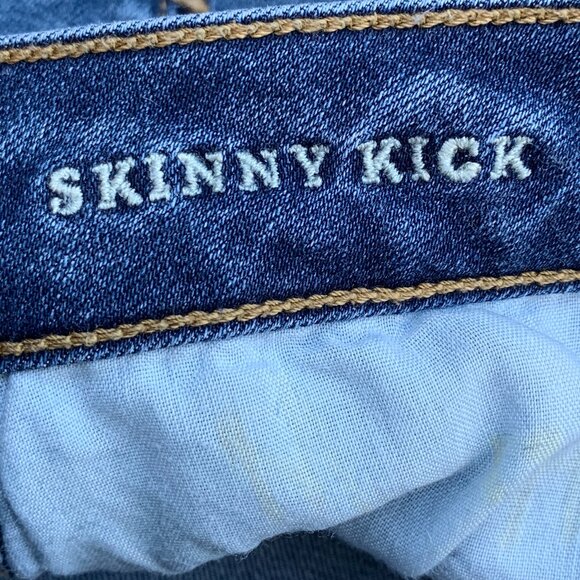 American Eagle Outfitters Super Stretch Low Rise Skinny Kick Jeans Sz0 - Picture 14 of 15